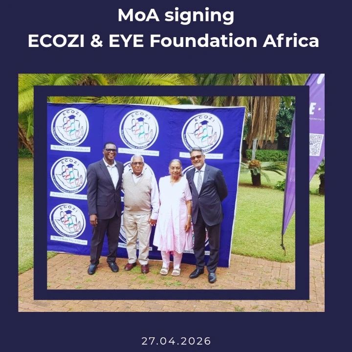 MoA signing between ECOZI and EYE Foundation Africa, April 2026